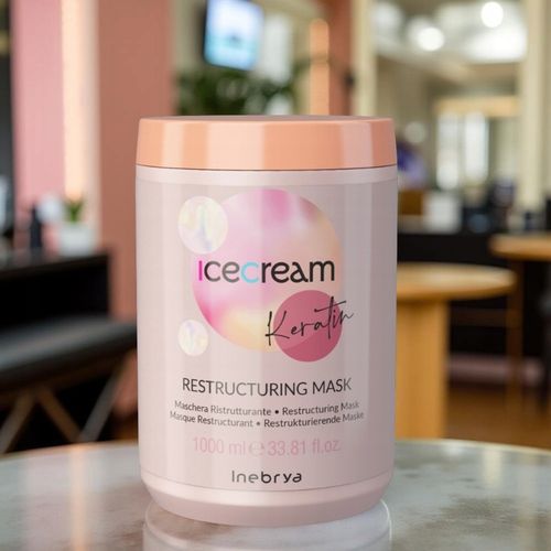 Maska do Włosów Łamliwych Zniszczonych Rekonstruująca Inebrya Keratin 1L na Arena.pl