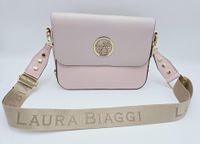 Laura Biaggi – torebka listonoszka kuferek jasny różowy mat + holo JS170