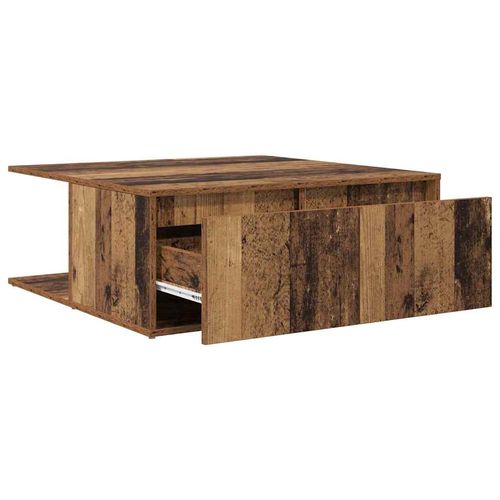 Stolik kawowy with Drawer Stare drewno 80 x 80 x 31 cm na Arena.pl