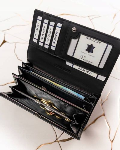 portfel damski ze skóry naturalnej i ekologicznej z motywem na Arena.pl