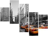 100 75CM OBRAZ 5 ELEM MANHATTAN TAXI ŚCIENNY