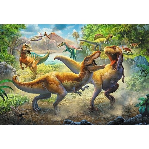 Puzzle 160 Elementów Walczące Tyranozaury na Arena.pl