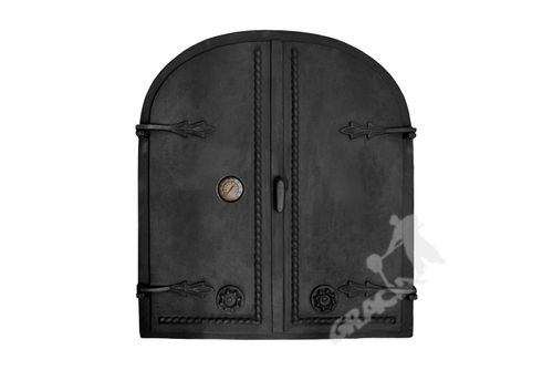 DRZWI B04 - 70X63 CM + TERMOMETR 0-500°C ŻELIWNE DO WĘDZARNI CHLEBOWE na Arena.pl