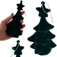 CHOINKA FIGURKA ZAWIESZKA FLOKOWANA PLUSZOW BOMBKA