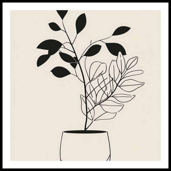 Plakat 60x60cm Prostota Doniczki zdjęcie 3