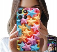 ETUI DO MOTOROLA MOTO G15 - KOLOROWE GWIAZDKI GWIAZDA FUTERAŁ +FOLIA