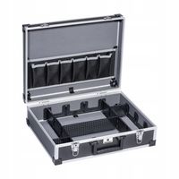 Walizka narzędziowa ALUMINIOWA usztywniona organizer zamek WZMOCNIONA