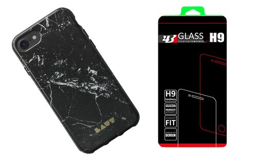 LAUT HUEX ELEMENTS Apple iPhone X - MARBLE BLACK +szkło na Arena.pl