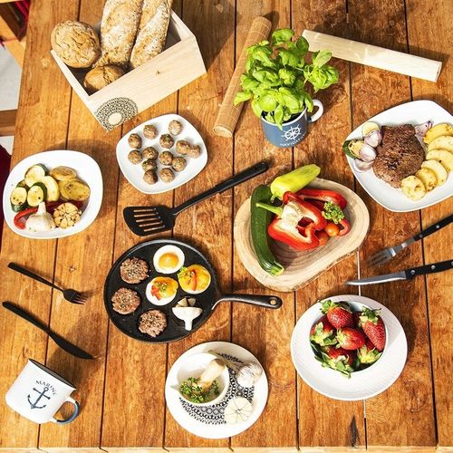 12x Sztućce DO STEKÓW burgerów pizzy mięsa grilla widelec nóż z ząbkami na Arena.pl