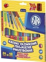 kredki ołówkowe dwustronne astra 24/48 312116004