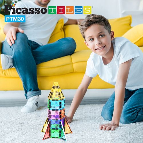 Klocki magnetyczne konstrukcyjne wersja podróżna dla dzieci edukacyjne 30el na Arena.pl