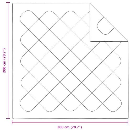Kołdra z poduszkami Argyle 3 pcs Biały 200 x 200 cm Mikrofibra na Arena.pl