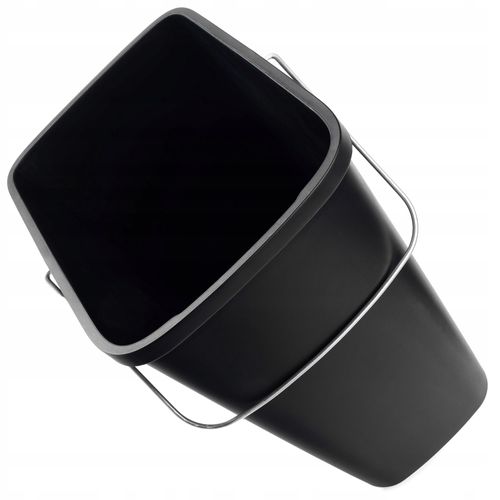 KADAX Kosz Na Śmieci 12L Pojemnik Na Odpady Czarny Z Uchwytem Kubeł na Arena.pl