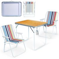 Meble TURYSTYCZNE ogrodowe kempingowe balkonowe stół + 2x krzesła składane