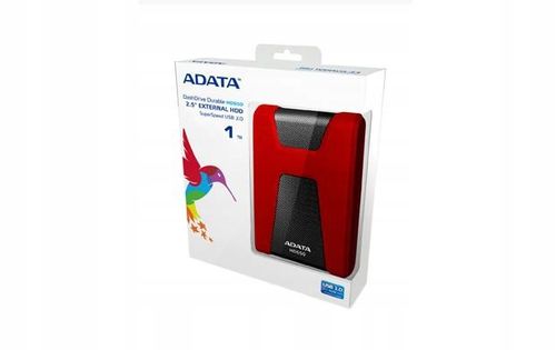 Dysk zewnętrzny HDD ADATA HD650 (1TB; 2.5"; USB 3.2; czerwony) na Arena.pl