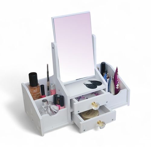 TOALETKA Z LUSTREM ORGANIZER PRZYBORNIK NA BIURKO DO MAKIJAŻU na Arena.pl