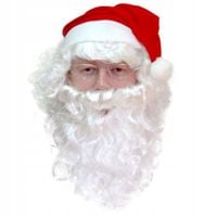 PERUKA mikołaj święty WŁOSY SIWE KOSTIUM