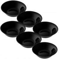 KOMPLET Salaterka miseczka 6 sztuk CLASSIC BLACK 500ml 16,5cm czarne szkło