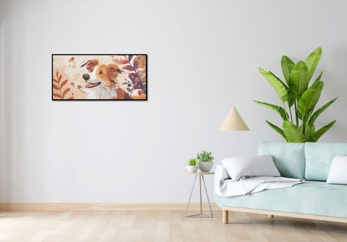 Plakat 91,3x44,5cm Collie Jesienną Porą na Arena.pl