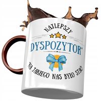 Kubek Bordowy Dla Dyspozytora Najlepszy Dyspozytor Z Nadrukiem Ze Zdjęciem