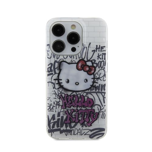 Hello Kitty IML Kitty On Bricks Graffiti - Etui iPhone 14 Pro Max (biały) na Arena.pl