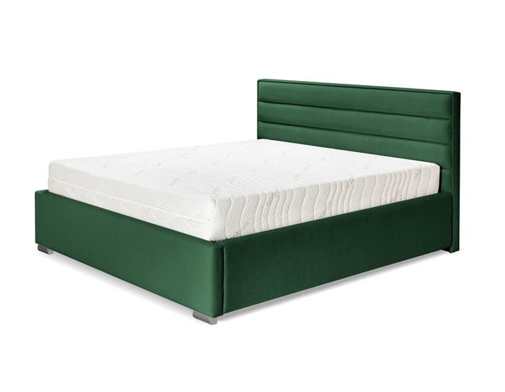 Łóżko tapicerowane CEZAR zielone 200x200 zdjęcie 1