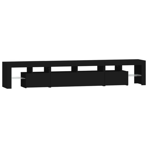 Szafka pod TV z oświetleniem LED, czarna, 230x36,5x40 cm na Arena.pl