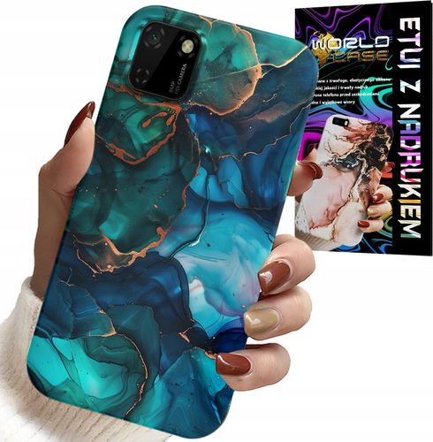 ETUI DO HUAWEI Y5P - NIEBIESKO ZIELONY MARMUREK PLECKI WZORY na Arena.pl