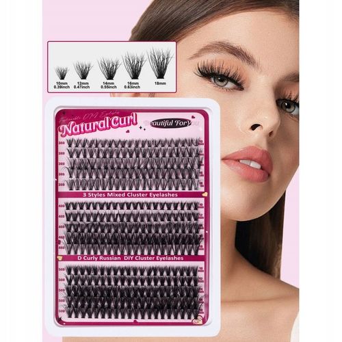 300 SZT SAMODZIELNEGO PRZEDŁUŻANIA RZĘS D CURL CLUSTER IN LASHES PREMIUM na Arena.pl