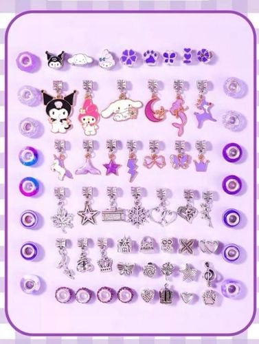 ZESTAW KUROMI DO ROBIENIA BRANSOLETEK NASZYJNIKÓW CHARMS HELLO KITTY na Arena.pl