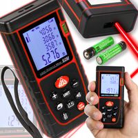 DALMIERZ LASEROWY MIERNIK ODLEGŁOŚCI CYFROWY 60M CZERWONY LASER WODOODPORNY
