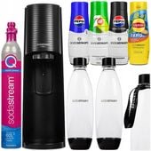 SATURATOR SODASTREAM TERRA 2 BUTELKI + 4x SYROPY PEPSI 7UP LIPTON