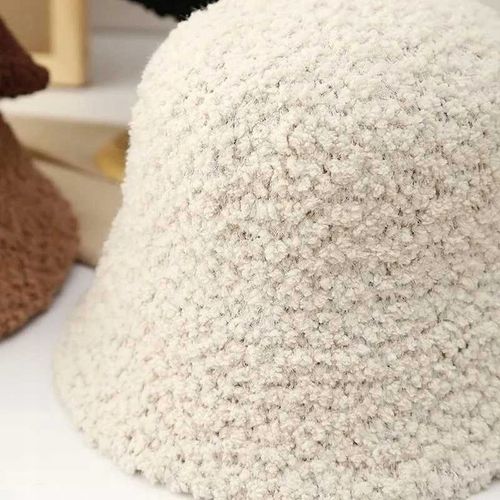 BUCKET HAT KAPELUSZ JESIEŃ ZIMA WIOSNA BOUCLE BUKLA BARANEK BEAR KOL 3006 na Arena.pl