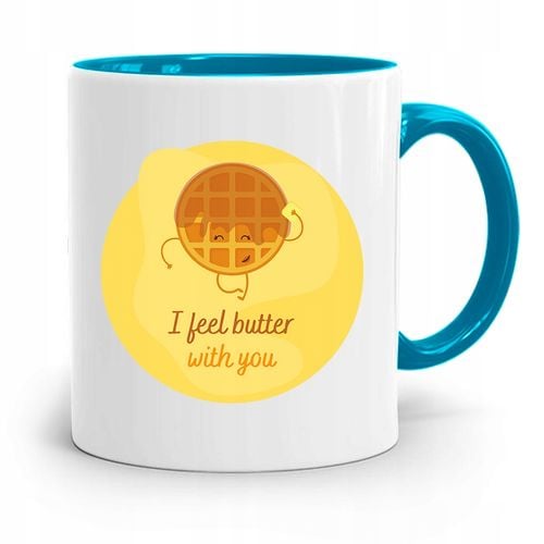 Kubek Błękitny Dla Chłopaka I Feel Butter With You Z Nadrukiem Ze Zdjęciem na Arena.pl