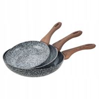 Zestaw trzech patelni Kinghoff Granit Wood KH-1030 20/24/28 cm