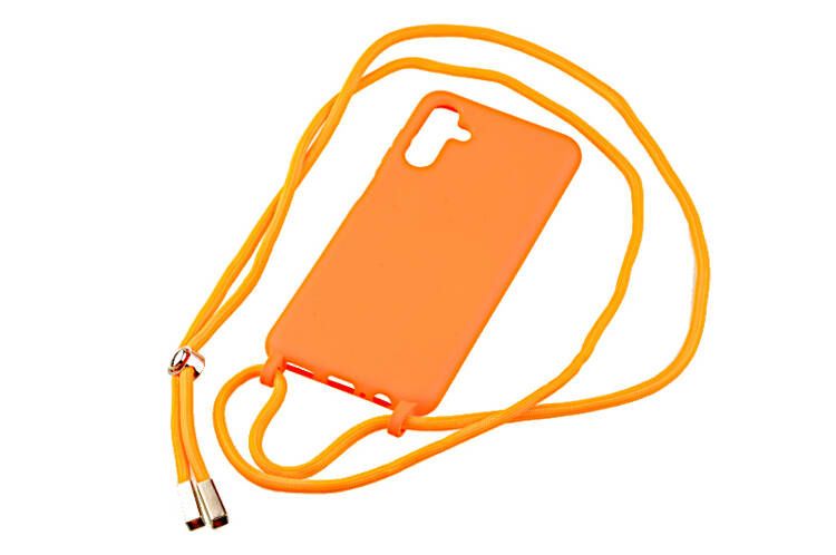Etui ze sznurkiem RCK do Samsung Galaxy A13 5G / A04s pomarańczowy zdjęcie 1