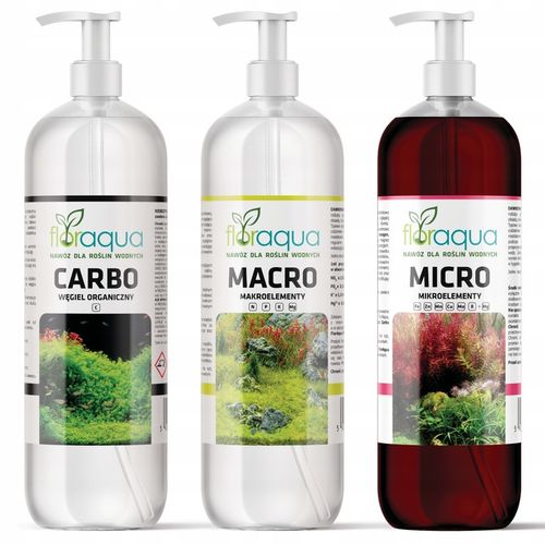Zestaw nawozów 3x500ml CARBO MACRO MICRO akwarium na Arena.pl