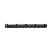 Patch panel RACK 19" 1U, 24 porty kat. 5e UTP, Netrack, czarny