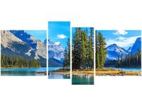 120CM 55 OBRAZ 4 ELEM JEZIORO MALIGNE ŚCIENNY