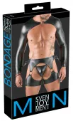 svenjoyment bondage zestaw męski 3-częściowy matowy czarny m
