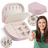 SZKATUŁKA NA BIŻUTERIĘ PUDEŁKO PODRÓŻNE KUFEREK ORGANIZER DO TOREBKI