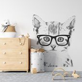 Naklejka Kot Miaurycy DK234 XL Okulary miętowe