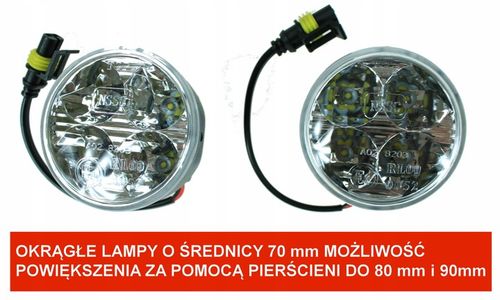 ŚWIATŁA DO JAZDY DZIENNEJ LED DZIENNE OKRĄGŁE DRL 510 HP AMIO 12V / 24V +GR na Arena.pl