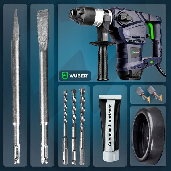 MŁOTOWIERTARKA UDAROWA SDS+ WIERTARKA MŁOT UDAROWY MOCNY 2600W ZESTAW zdjęcie 9