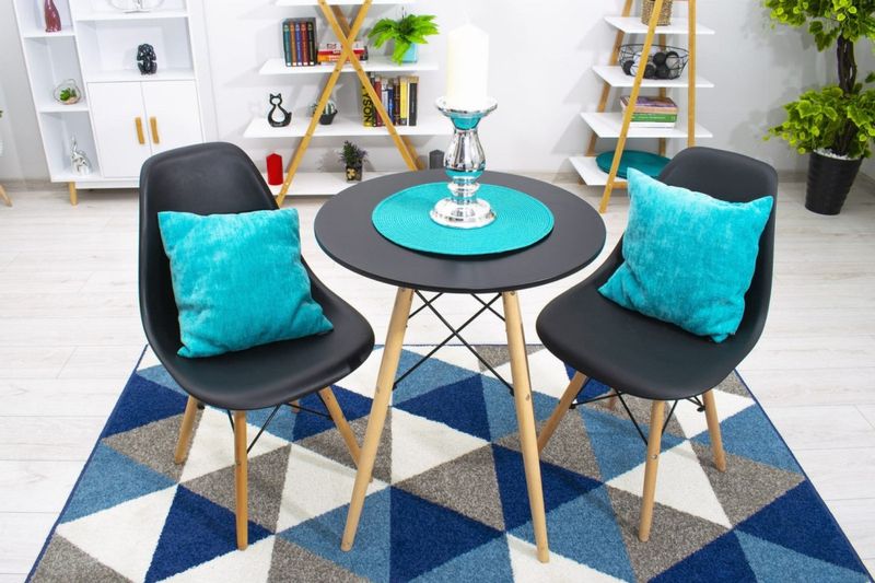 Krzesło OSAKA czarne / nogi naturalne x 1 zdjęcie 10