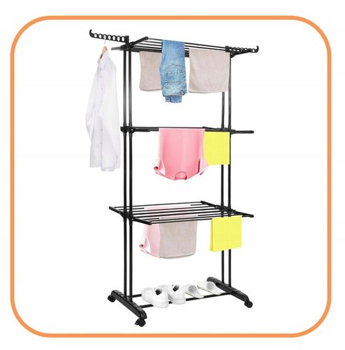 PIONOWA SUSZARKA NA PRANIE STOJĄCA ROZKŁADANA UBRANIA BIELIZNĘ DUŻA na Arena.pl