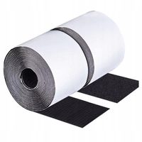 Taśma Rzep z Klejem Samoprzylepny 50mm Czarny Komplet 5mb Haczyk i Pętelka