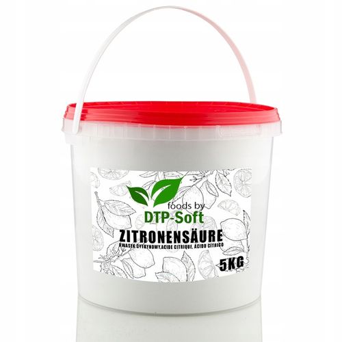 5KG KWAS CYTRYNOWY JEDNOWODNY SPOŻYWCZY KWASEK E330 CZYSTY WIADERKO 5 KG na Arena.pl