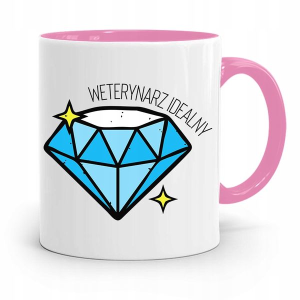 Kubek Różowy Weterynarza Weterynarz Idealny Z Nadrukiem Ze Zdjęciem zdjęcie 1