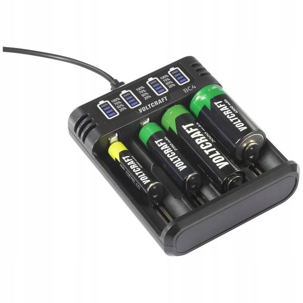 Ładowarka akumulatorków do ogniw LiIon NiMH 4 gniazda AA AAA C 500 mA zdjęcie 3